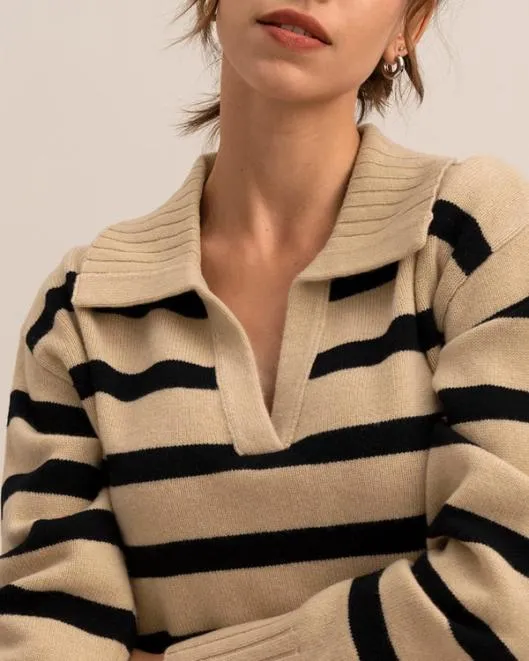100 Cashmere Striped Sweater For Women Gilly Stripe Sweater Women Lilysilk Knitwear