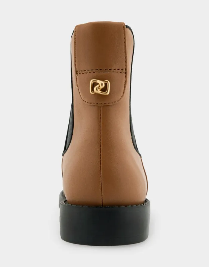 Aerosoles Comfortable Women039s Ankle Boot In Tan Faux Leather Tan Faux Leather Women Wide Width Boots