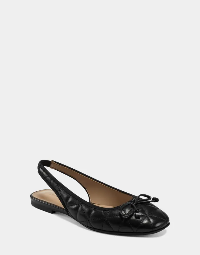 Aerosoles Comfortable Women039s Ballet In Black Genuine Leather Black Quilted Women Dress