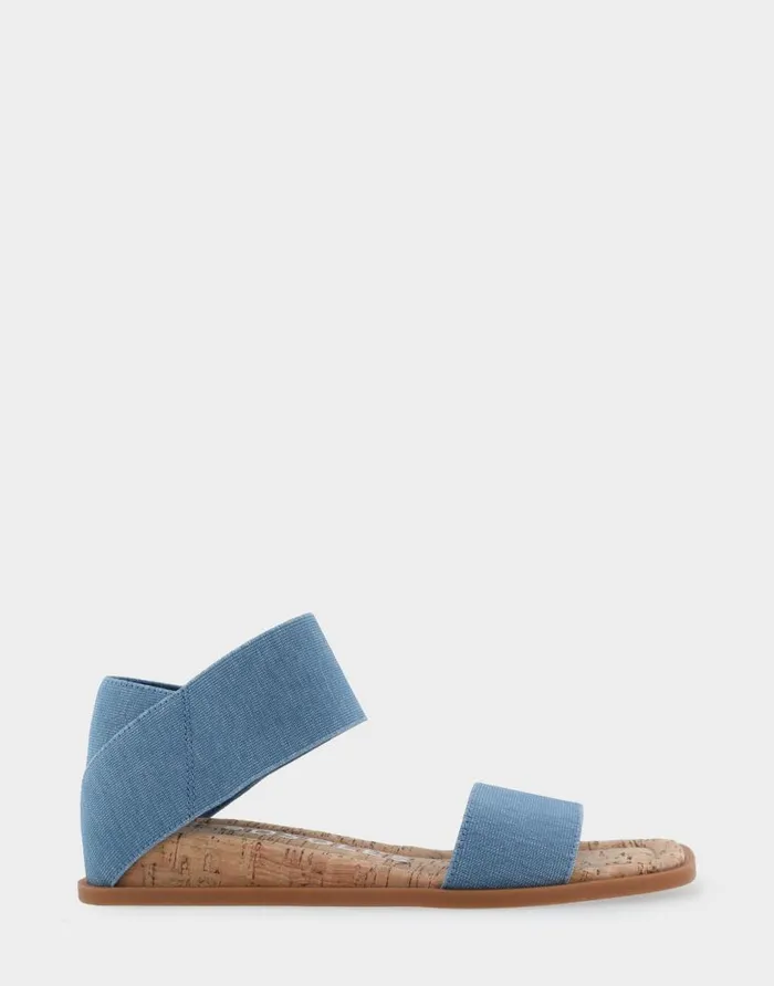 Aerosoles Comfortable Women039s Elastic Banded Mini Wedge Sandal In Denim Fabric Denim Fabric Denim Fabric Women Wide Width Sandals Aerosoles Comfortable Women039s Elastic Banded Mini Wedge Sandal In Denim Fabric Denim Fabric Denim Fabric Women Wide Width Sandals