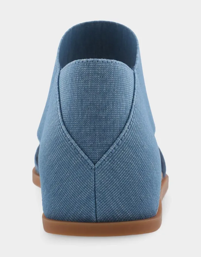 Aerosoles Comfortable Women039s Elastic Banded Mini Wedge Sandal In Denim Fabric Denim Fabric Denim Fabric Women Wide Width Sandals