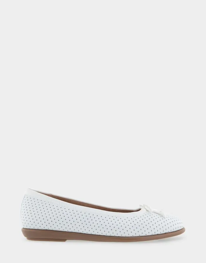 Aerosoles Comfortable Women039s Hidden Mini Wedge Ballet Flat In White Perforated Faux Leather White Perforated Faux Leather Women Dress Aerosoles Comfortable Women039s Hidden Mini Wedge Ballet Flat In White Perforated Faux Leather White Perforated Faux Leather Women Dress