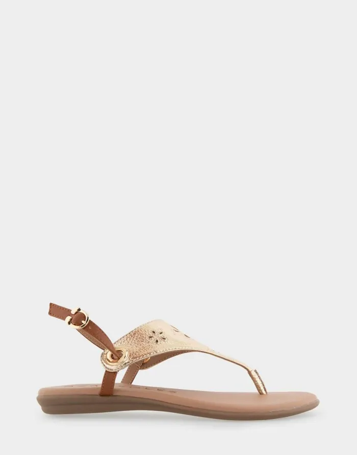 Aerosoles Comfortable Women039s Laser Cut Slingback Thong Sandal In Soft Gold Faux Leather Soft Gold Faux Leather Women Clogs and Mules Aerosoles Comfortable Women039s Laser Cut Slingback Thong Sandal In Soft Gold Faux Leather Soft Gold Faux Leather Women Clogs and Mules