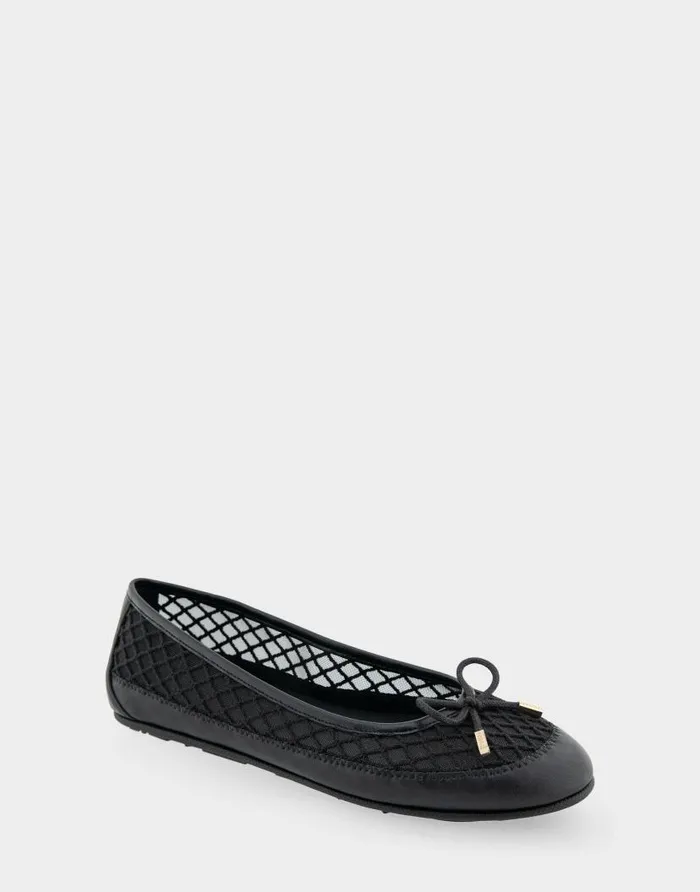Aerosoles Comfortable Women039s Mesh Knit Ballet Flat In Black Mesh Mesh Fabric Black Mesh Women Clogs and Mules