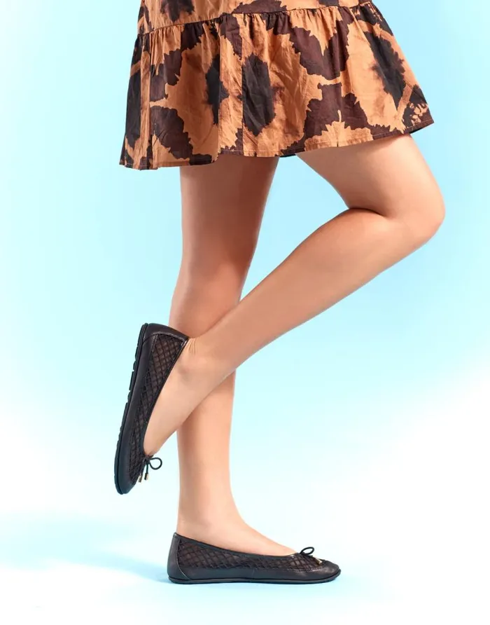 Aerosoles Comfortable Women039s Mesh Knit Ballet Flat In Black Mesh Mesh Fabric Black Mesh Women Clogs and Mules