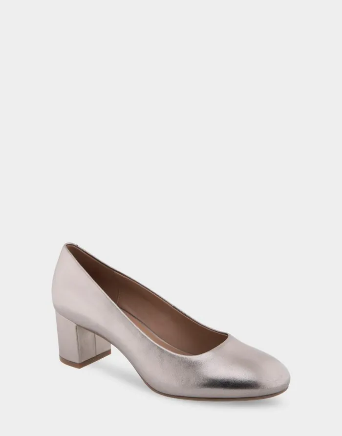 Aerosoles Comfortable Women039s Mid Heel Pump In Champagne Genuine Leather Champagne Genuine Leather Women Pumps