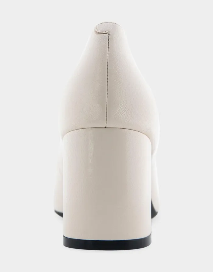 Aerosoles Comfortable Women039s Midheel Pump In Eggnog Leather Eggnog Leather Women Pumps