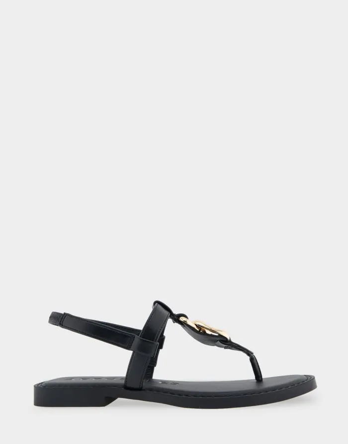 Aerosoles Comfortable Women039s Ornamented Slingback Strap Thong Sandal In Black Faux Leather Black Faux Leather Women Slides Aerosoles Comfortable Women039s Ornamented Slingback Strap Thong Sandal In Black Faux Leather Black Faux Leather Women Slides