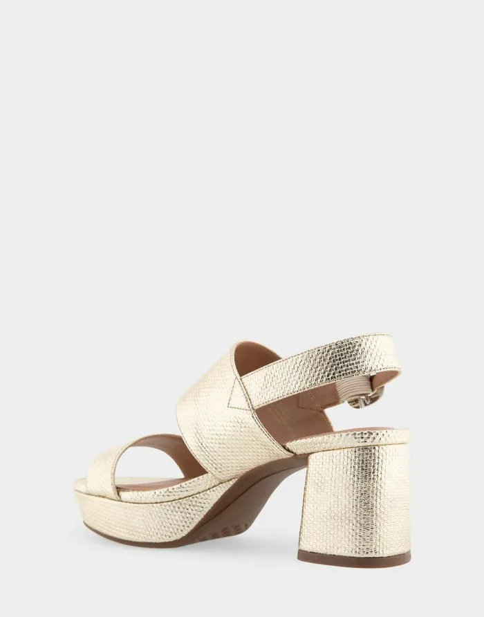 Aerosoles Comfortable Women039s Platform Sandal In Soft Gold Canvas Faux Leather Canvas Fabric Soft Gold Canvas Faux Leather Women Dress