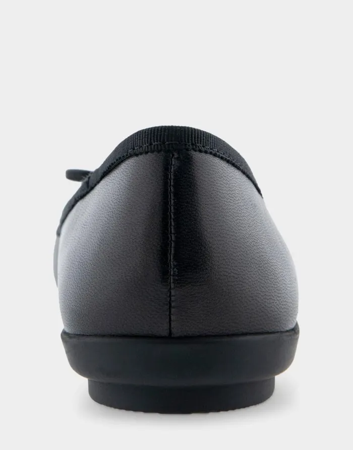 Aerosoles Comfortable Women039s Point Toe Flat In Black Leather Black Genuine Leather Women Dress