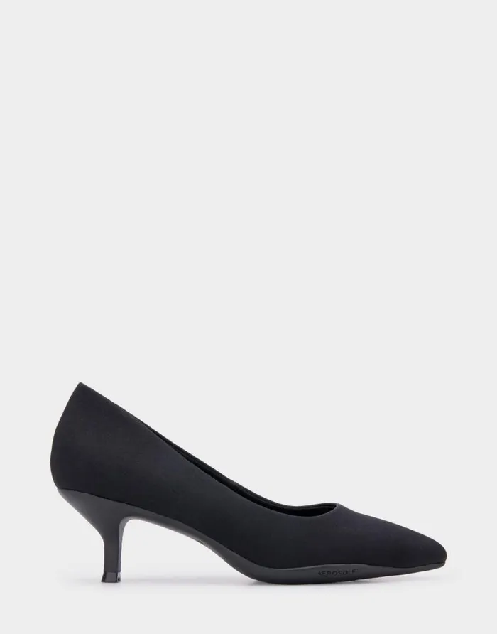 Aerosoles Comfortable Women039s Point Toe Kitten Heel Pump In Black Stretch Gabardine Fabric Black Stretch Gabardine Fabric Women Clogs and Mules Aerosoles Comfortable Women039s Point Toe Kitten Heel Pump In Black Stretch Gabardine Fabric Black Stretch Gabardine Fabric Women Clogs and Mules