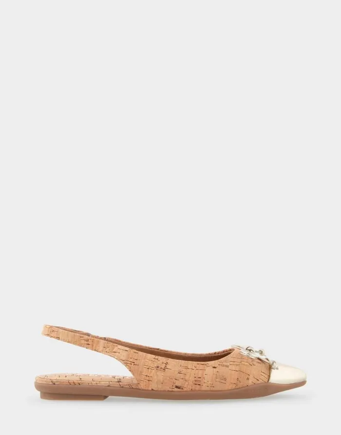Aerosoles Comfortable Women039s Point Toe Slingback Flat In Cork Cork Cork Women Clogs and Mules Aerosoles Comfortable Women039s Point Toe Slingback Flat In Cork Cork Cork Women Clogs and Mules