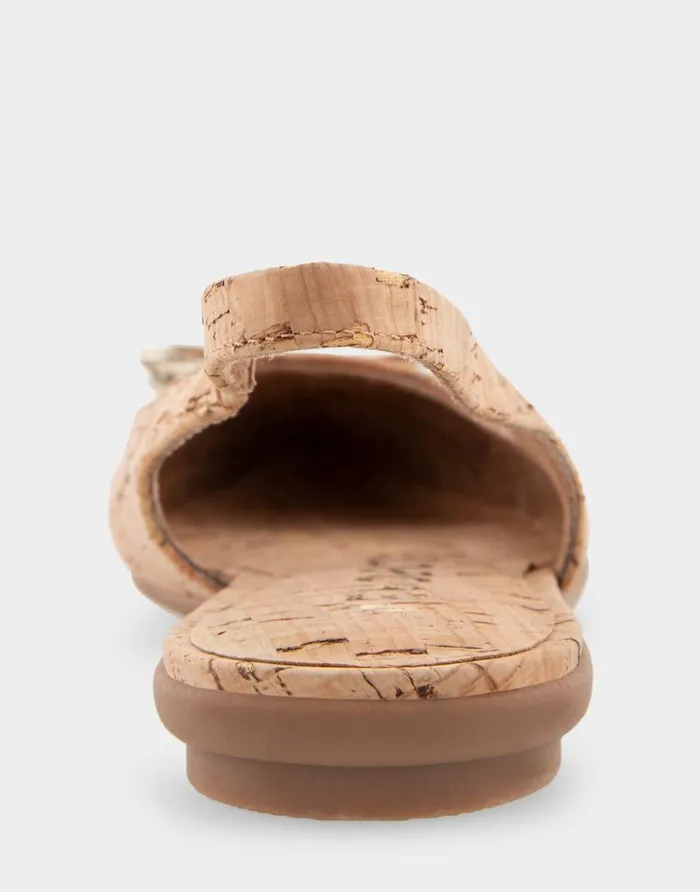 Aerosoles Comfortable Women039s Point Toe Slingback Flat In Cork Cork Cork Women Clogs and Mules