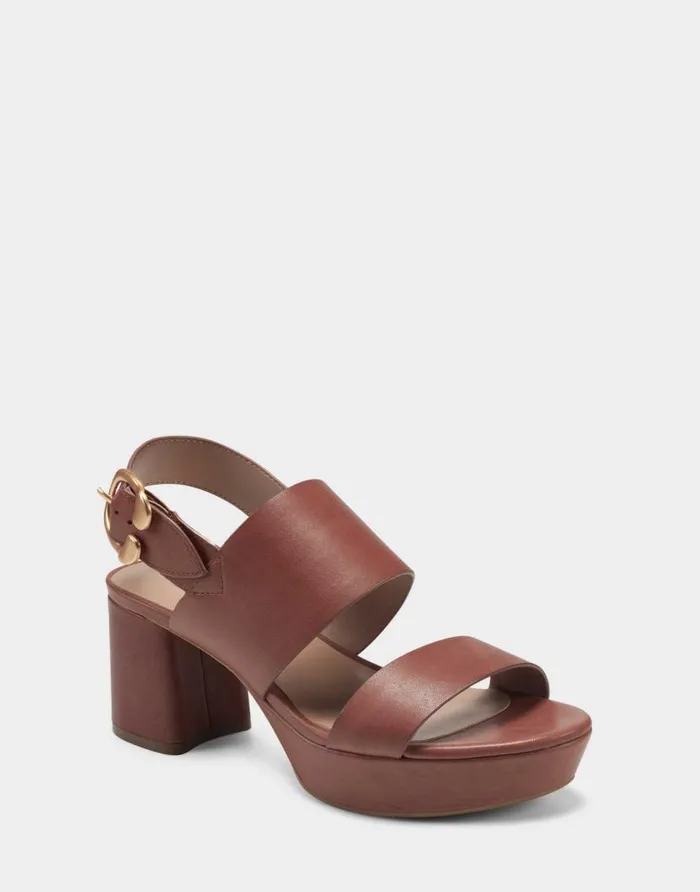 Aerosoles Comfortable Women039s Sandal In Light Brown Genuine Leather Clay Leather Women Platforms