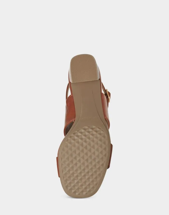 Aerosoles Comfortable Women039s Sandal In Tan Faux Leather Dark Tan Faux Leather Women Dress
