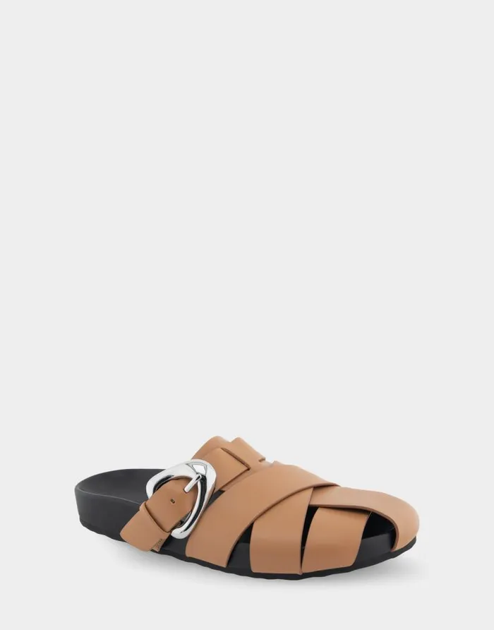 Aerosoles Comfortable Women039s Woven Fisherman Footbed Slip On In Doe Leather Doe Leather Women Clogs and Mules