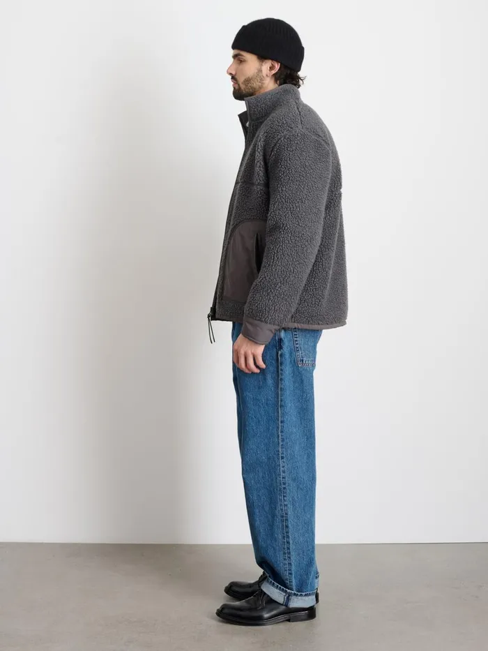 Alex Mill Jackets Coats Men Vinny Sherpa Jacket Charcoal