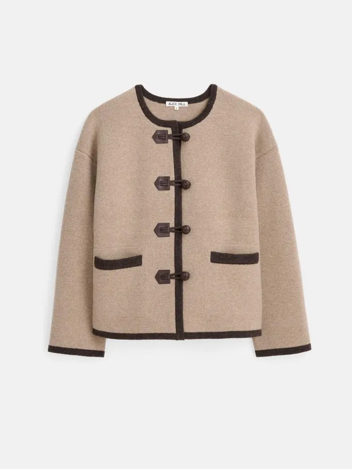 Alex Mill Jackets Outerwear Women Aubrey Sweater Jacket In Merino Wool Oatmeal