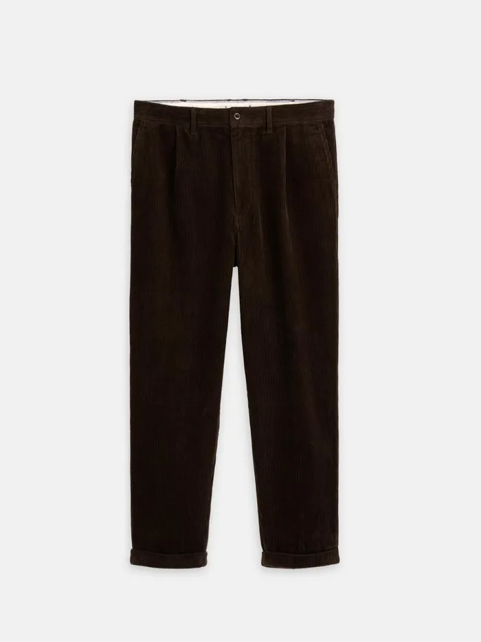 Alex Mill Suiting Blazers Men Standard Pleated Pant In Corduroy Chocolate