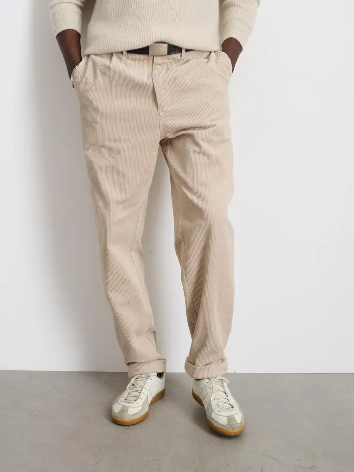 Alex Mill Suiting Blazers Men Standard Pleated Pant In Corduroy Cloud Grey