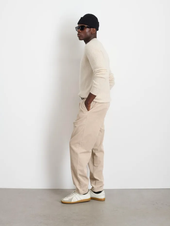Alex Mill Suiting Blazers Men Standard Pleated Pant In Corduroy Cloud Grey