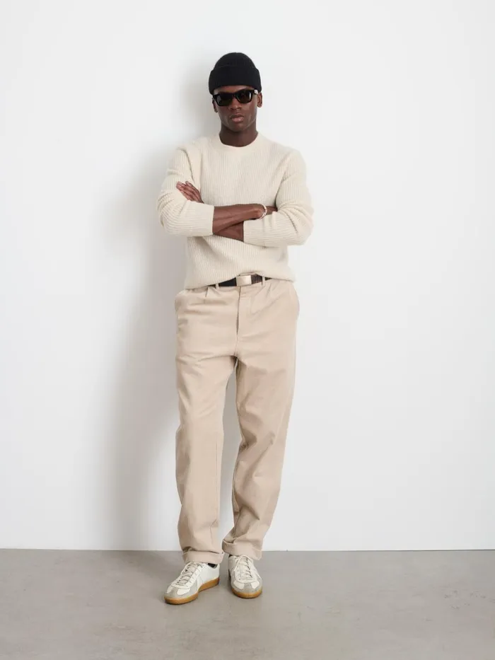 Alex Mill Suiting Blazers Men Standard Pleated Pant In Corduroy Cloud Grey