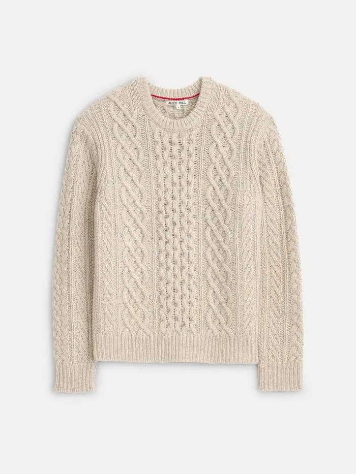 Alex Mill Sweaters Sweatshirts Men Donegal Fisherman Sweater Oatmeal