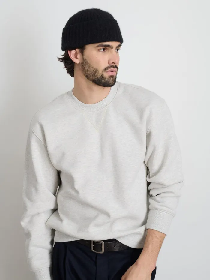 Alex Mill Sweaters Sweatshirts Men Marlon Sweatshirt In Cotton Fleece Light Heather Grey