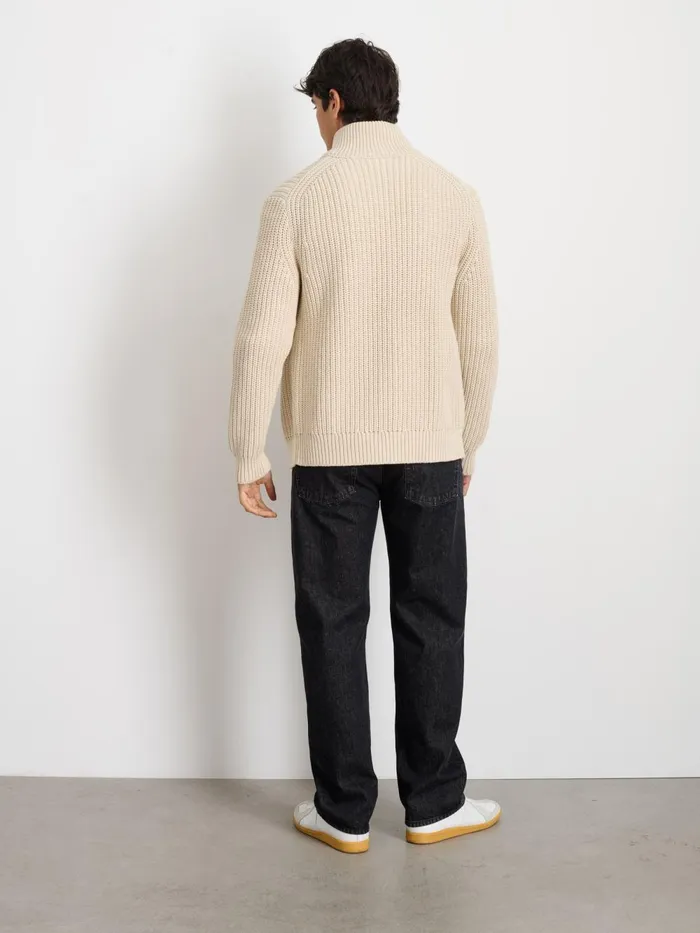 Alex Mill Sweaters Sweatshirts Men Wright Cardigan In Chunky Cotton Light Bone