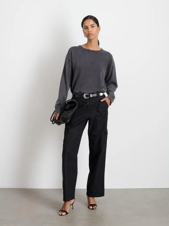 Alex Mill Sweaters Women Frankie Sweatshirt In Vintage Wash Washed Black Alex Mill Sweaters Women Frankie Sweatshirt In Vintage Wash Washed Black