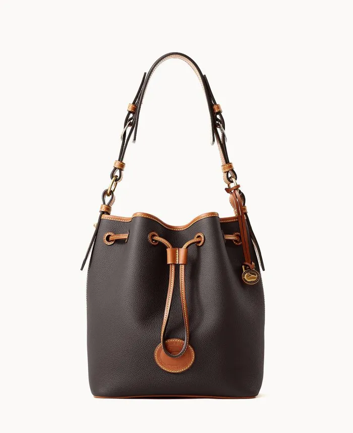 All Weather Leather 30 Drawstring 25 Black Woman Dooney and Bourke Shoulder Bags All Weather Leather 30 Drawstring 25 Black Woman Dooney and Bourke Shoulder Bags