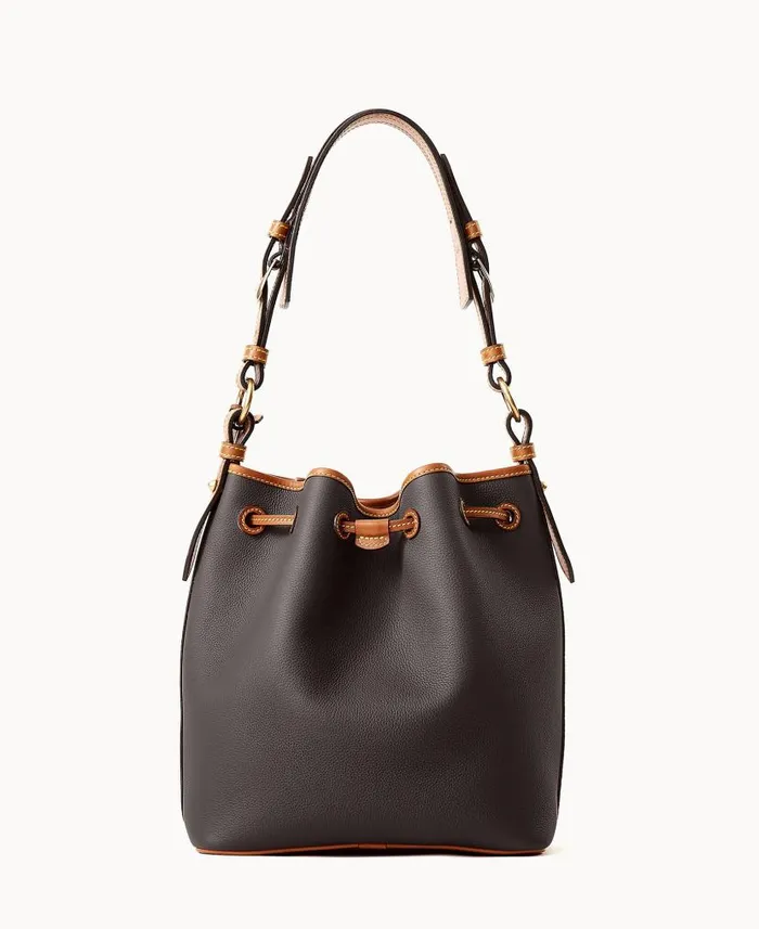 All Weather Leather 30 Drawstring 25 Black Woman Dooney and Bourke Shoulder Bags All Weather Leather 30 Drawstring 25 Black Woman Dooney and Bourke Shoulder Bags