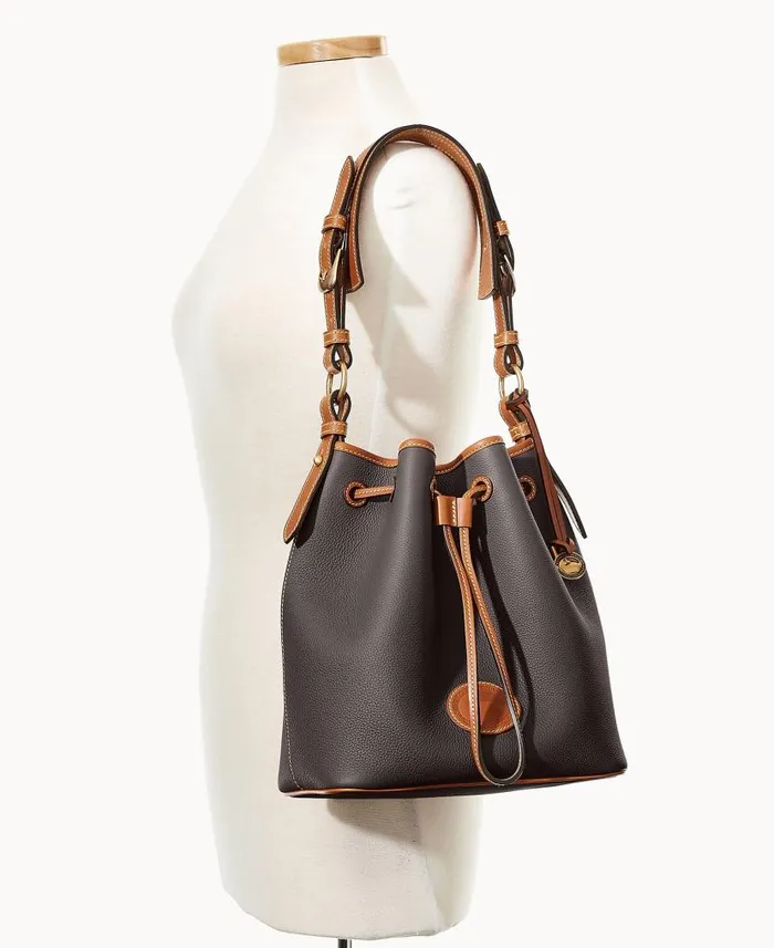 All Weather Leather 30 Drawstring 25 Black Woman Dooney and Bourke Shoulder Bags All Weather Leather 30 Drawstring 25 Black Woman Dooney and Bourke Shoulder Bags