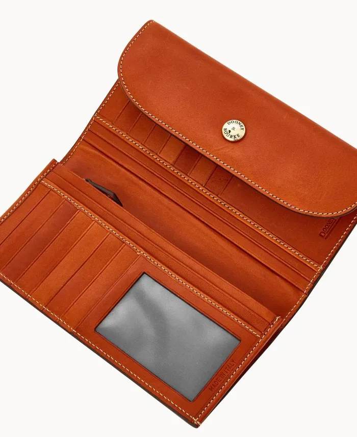Alto Slim Continental Saddle ManWoman Dooney and Bourke Wallets Alto Slim Continental Saddle ManWoman Dooney and Bourke Wallets