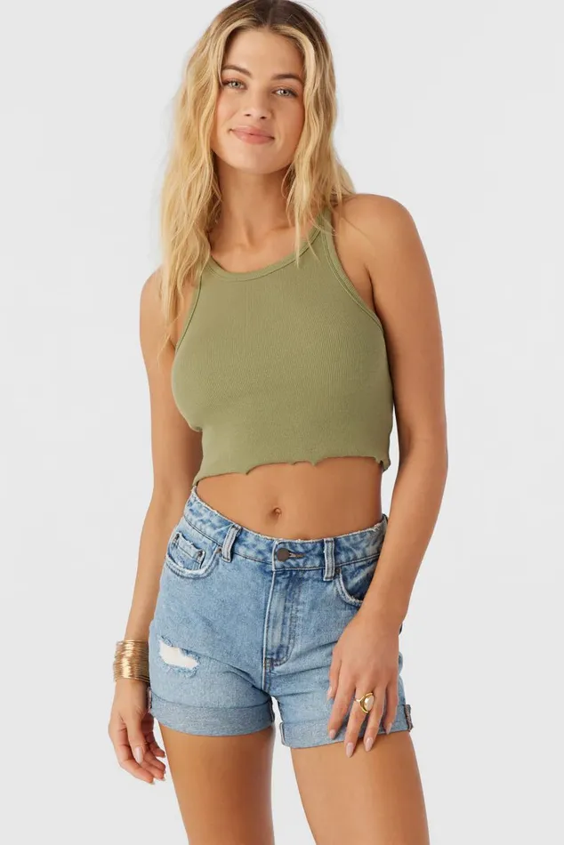 ALYX RIB KNIT TANK TOP Oil Green Women O039NEILL Collections