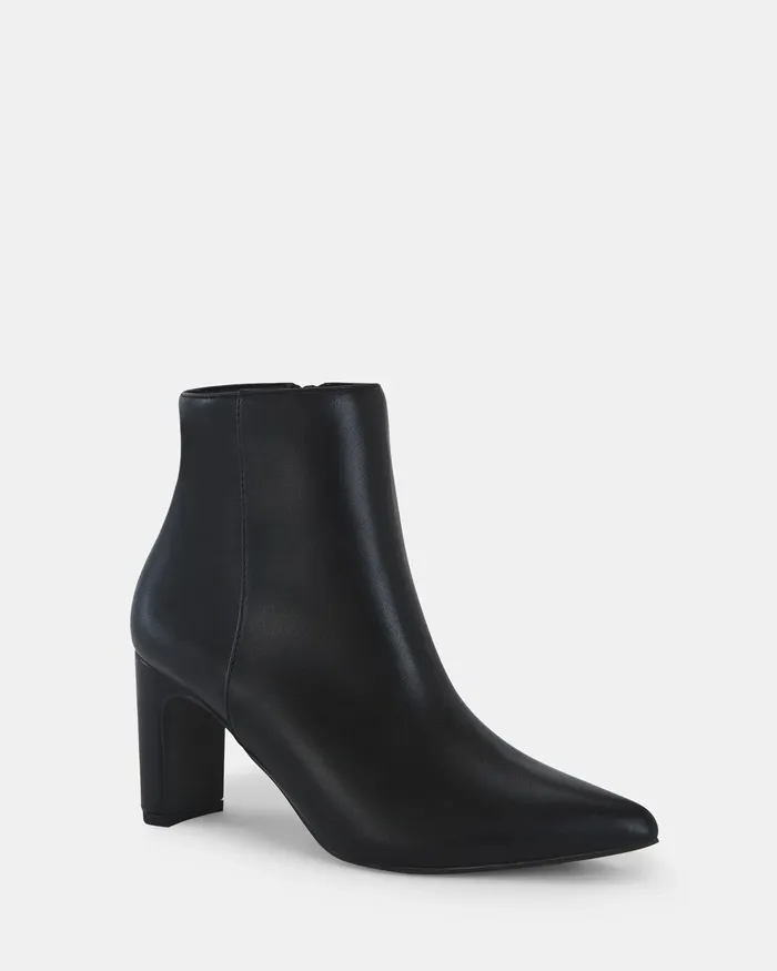 Ankle Boots Women NOVO Shoes HARLIE BLACK Zip Up Boots