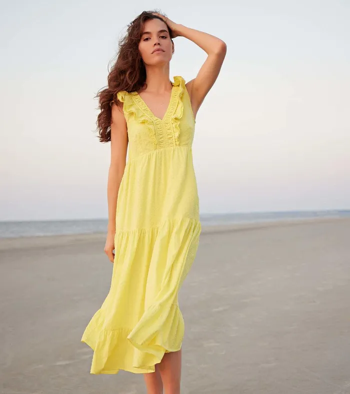 Aria Midi Dress 8211 Swiss Dot Hatley
