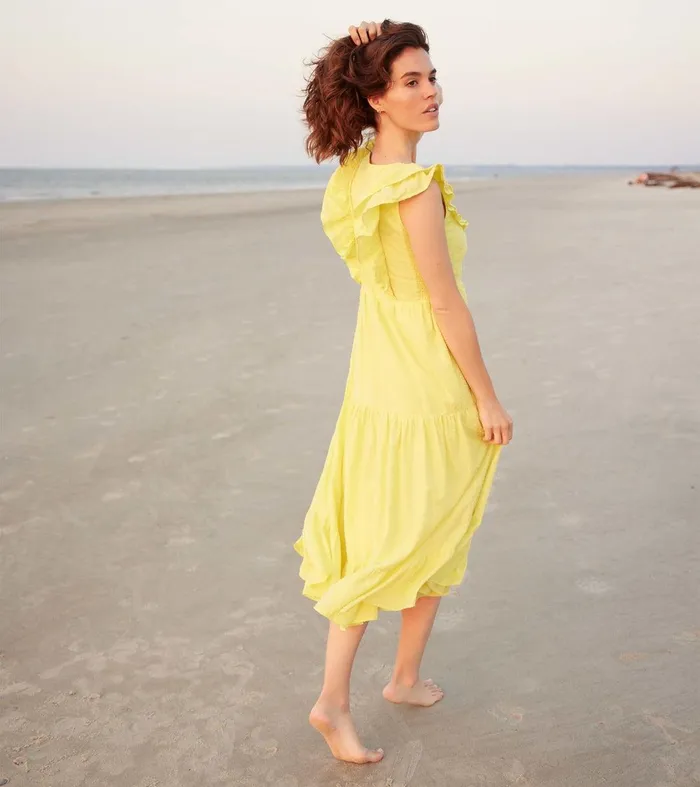 Aria Midi Dress 8211 Swiss Dot Hatley