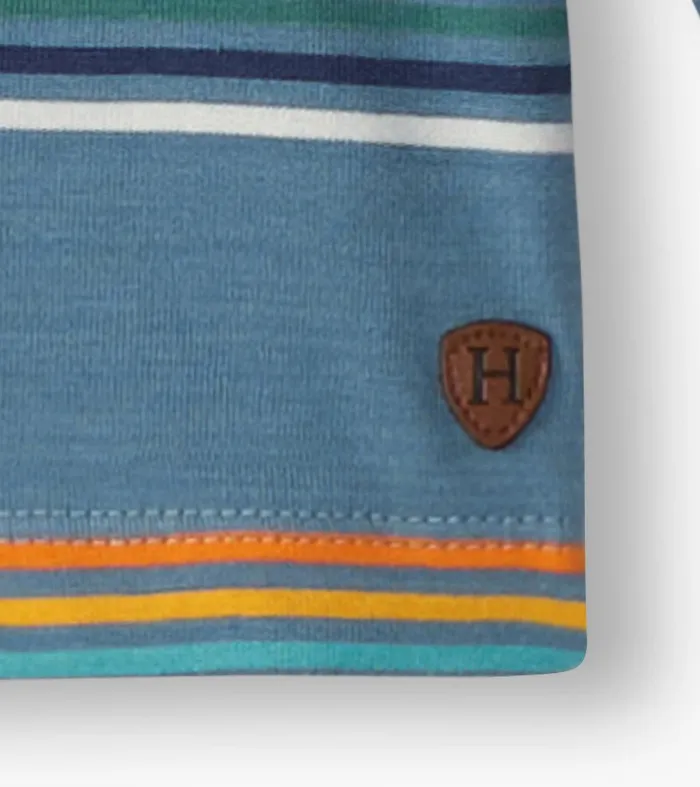 Baby and Toddler Boys Bluestone Stripes Long Sleeve Polo TShirt Hatley