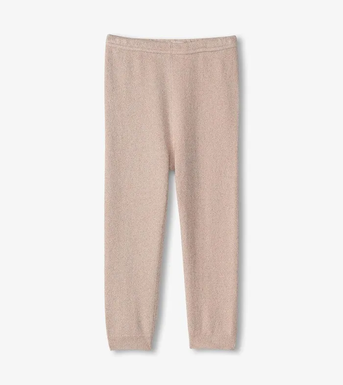 Baby Girls Gold Glitter Cable Knit Leggings Hatley