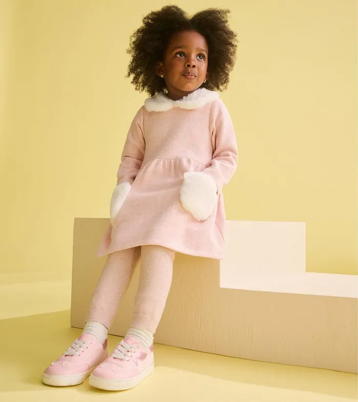 Baby Girls Gold Glitter Cable Knit Leggings Hatley