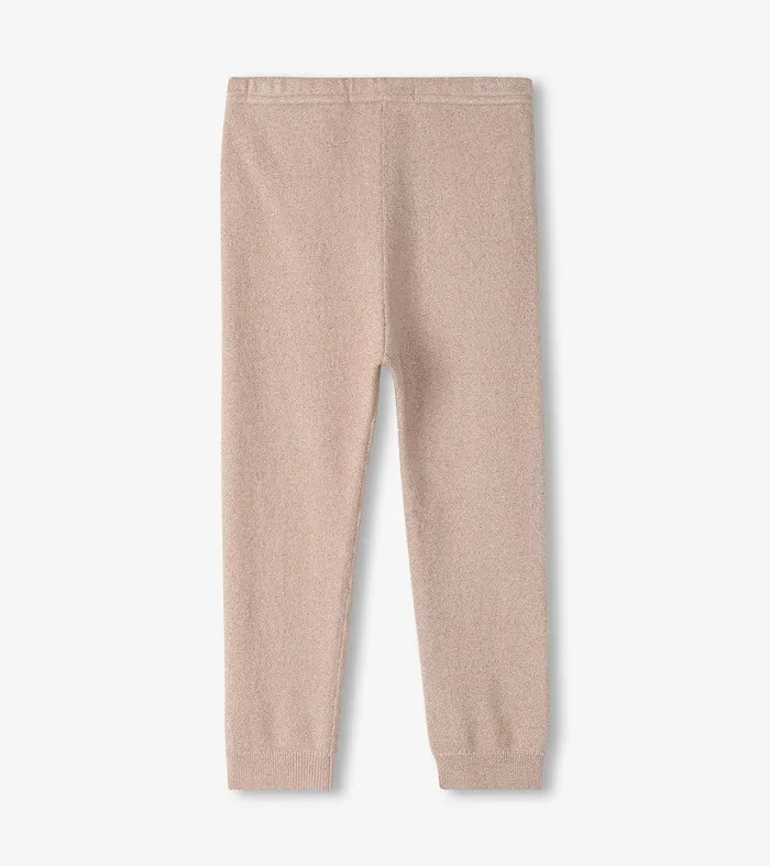 Baby Girls Gold Glitter Cable Knit Leggings Hatley