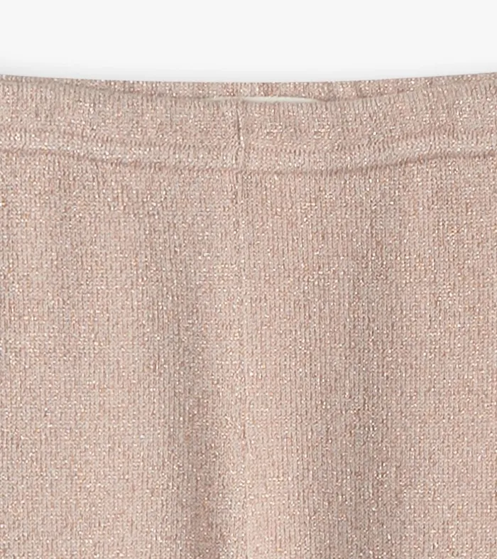 Baby Girls Gold Glitter Cable Knit Leggings Hatley