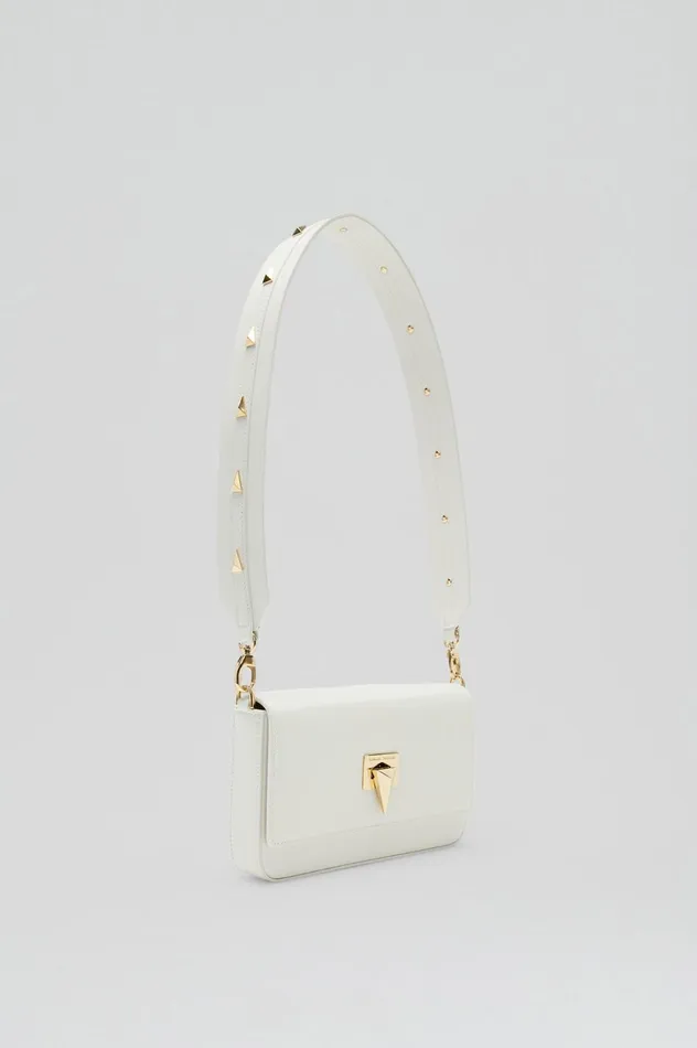 Bags Women Scanlan Theodore TRIANGLE SLIM BAG Crema