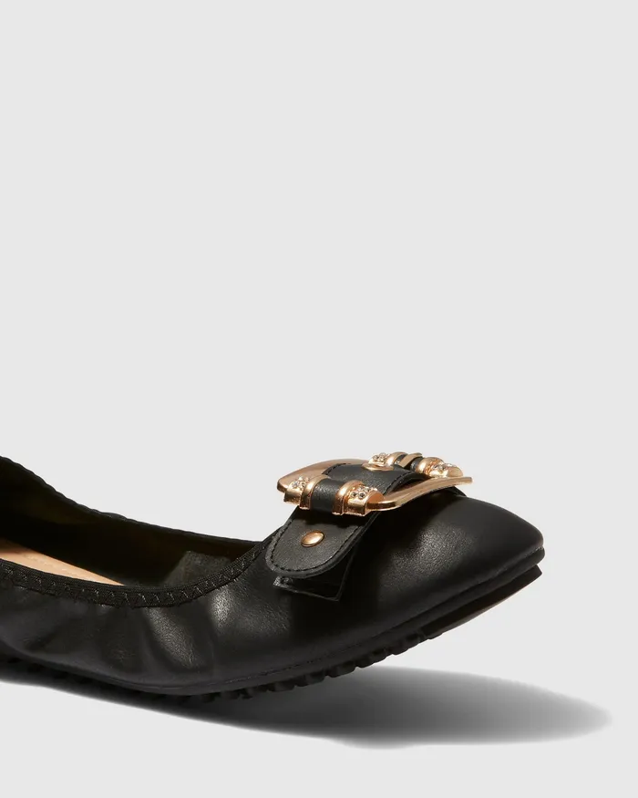 Ballet Flats NOVO Shoes Women ELLERA BLACK