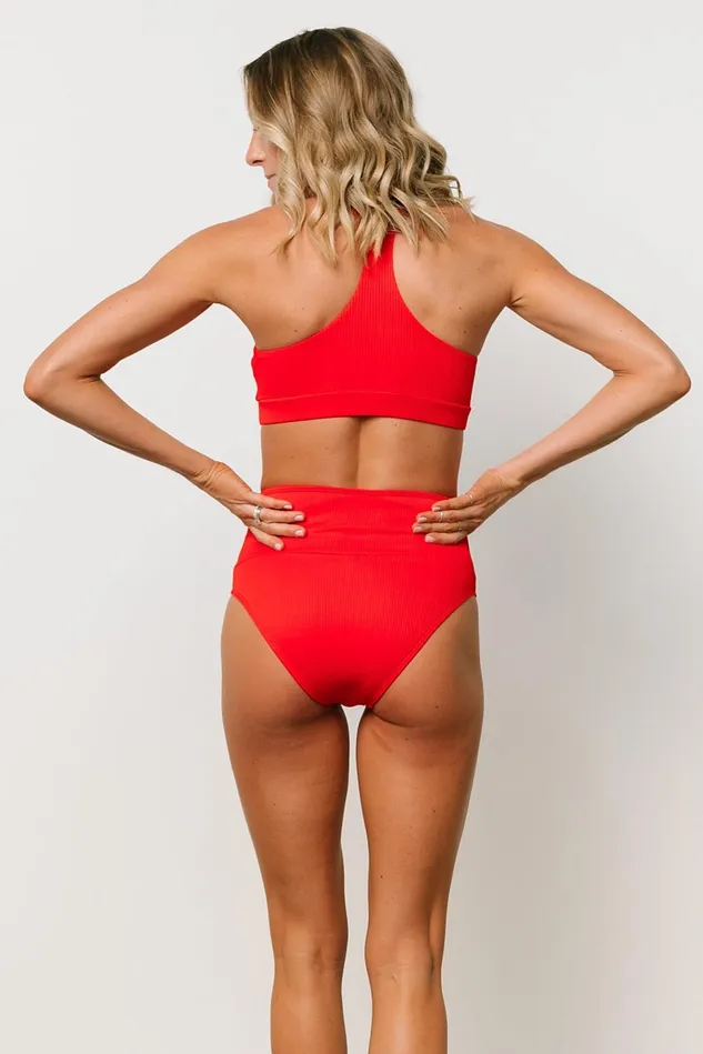 Baltic Born Bikini Women Del Mar Ribbed Bikini Bottom Red