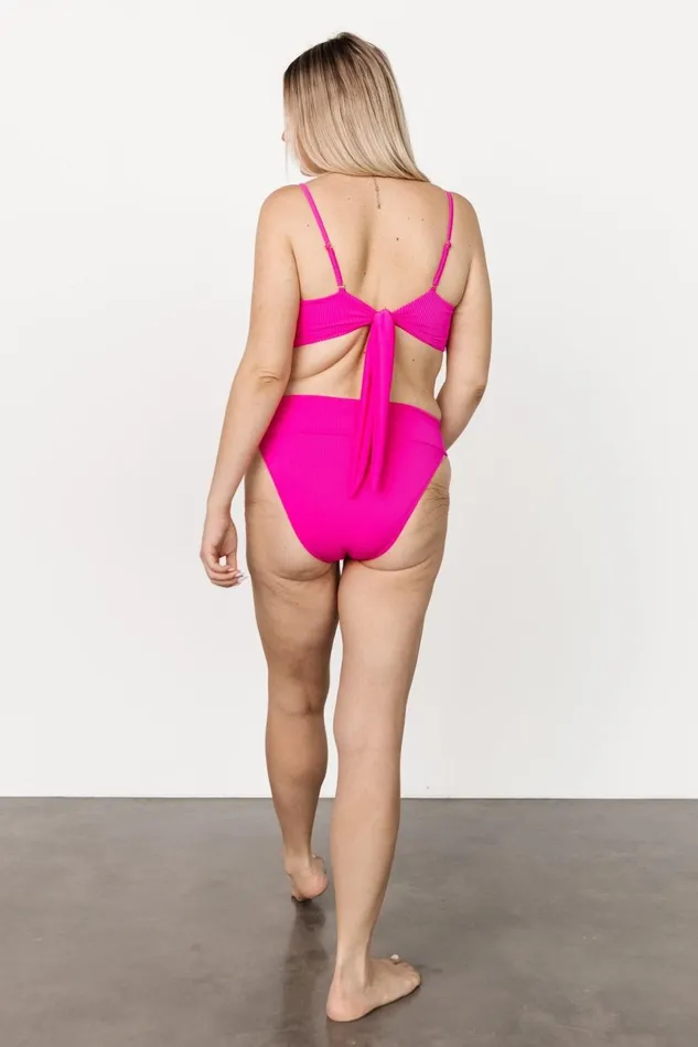 Baltic Born Bikini Women Oakland Ribbed Bikini Bottoms Pink Baltic Born Bikini Women Oakland Ribbed Bikini Bottoms Pink