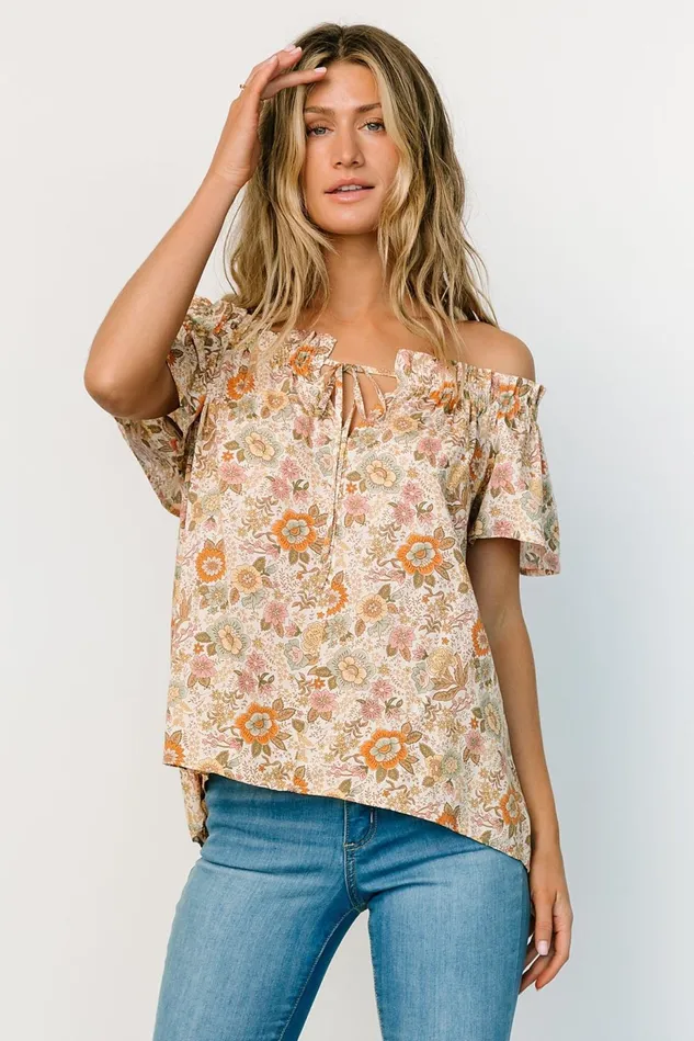 Baltic Born Blouses Shirts Women Jude Boho Top Cream Multi Baltic Born Blouses Shirts Women Jude Boho Top Cream Multi