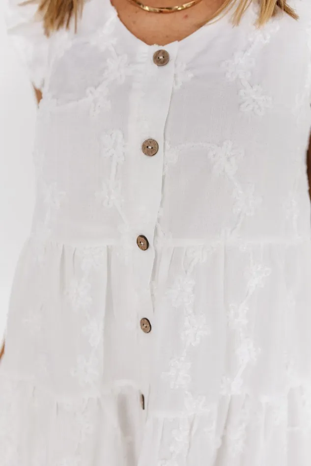 Baltic Born Bridal Women Kayla Button Up Short Dress Off White Baltic Born Bridal Women Kayla Button Up Short Dress Off White