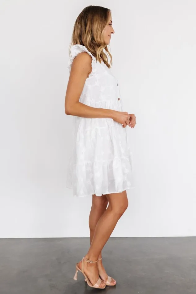 Baltic Born Bridal Women Kayla Button Up Short Dress Off White Baltic Born Bridal Women Kayla Button Up Short Dress Off White